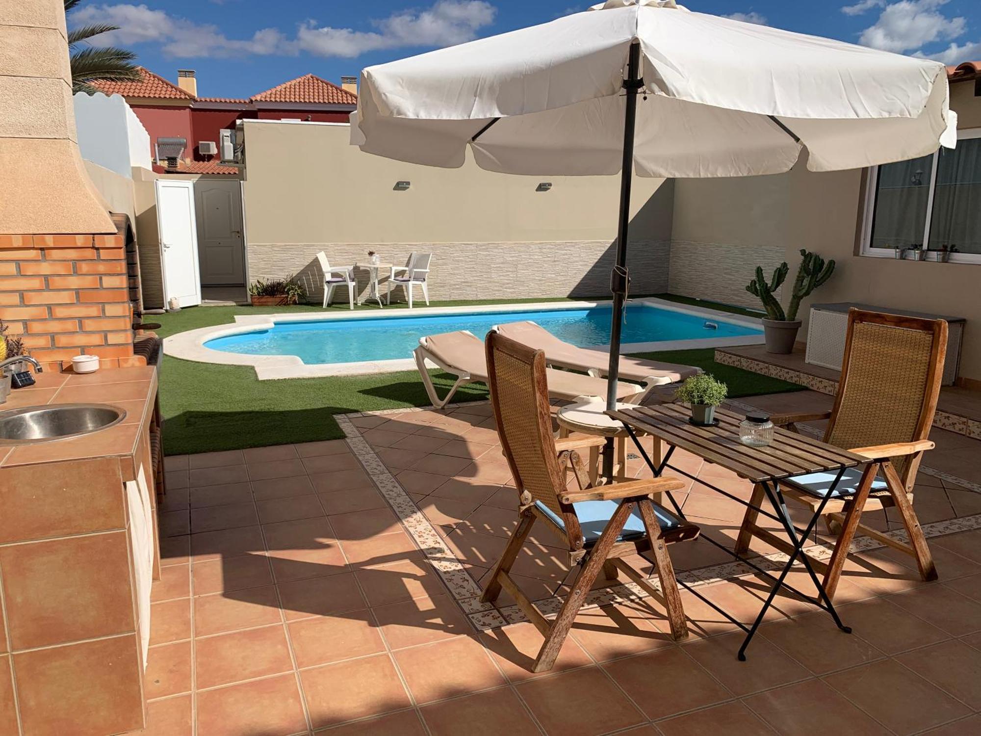 Mar&Mar, Apartamento Con Solarium Y Piscina Gran Tarajal Bagian luar foto